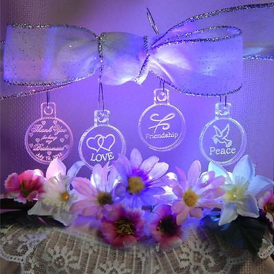 Miniature Bridesmaid Acrylic Thank you Friendship Ornaments  Set 4