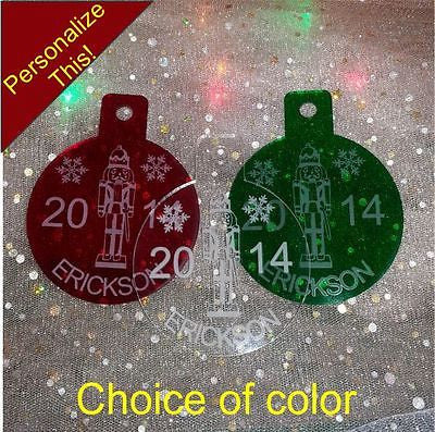 Personalized NUTCRACKER Christmas Ornament Custom Name Engraved Acrylic laser engraved